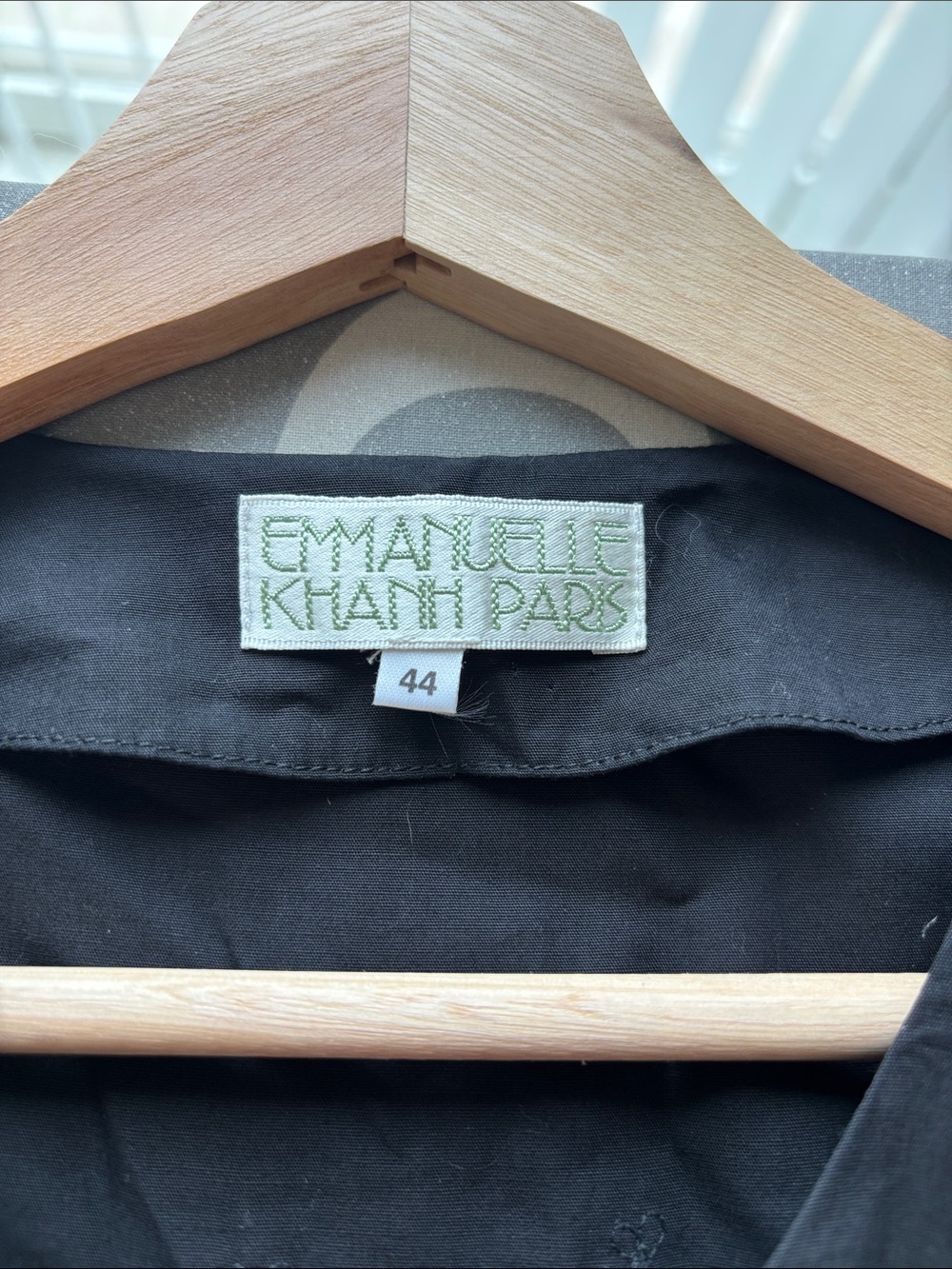 Emmanuelle Khanh Paris Vintage Black Button Up Dress With Pockets- NWT - Picture 6 of 6